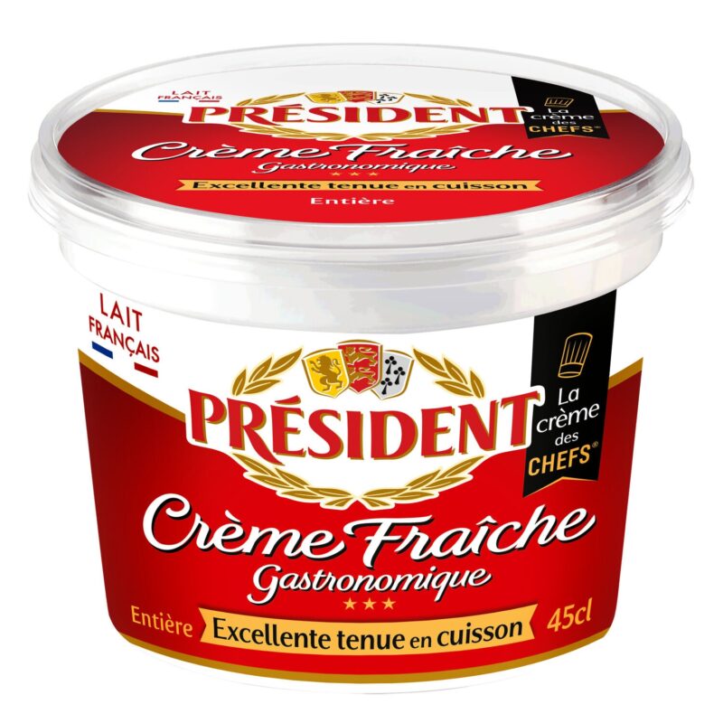 Crème Fraîche Entière Epaisse Excellente Tenue En Cuisson 30% Mat.Gr. PRESIDENT – Image 4